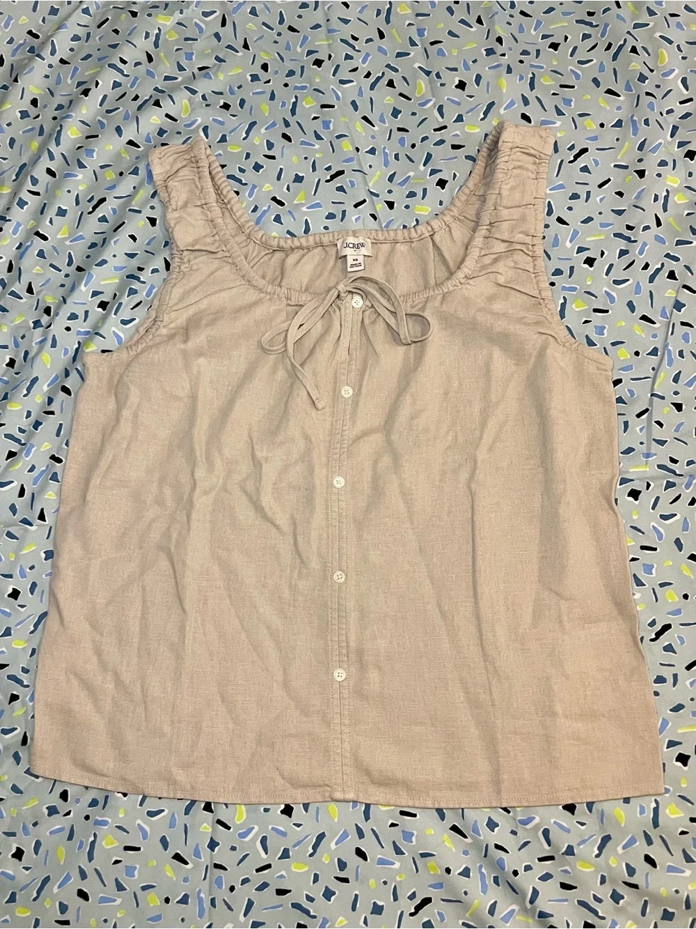 JCREW Linen-blend tank top